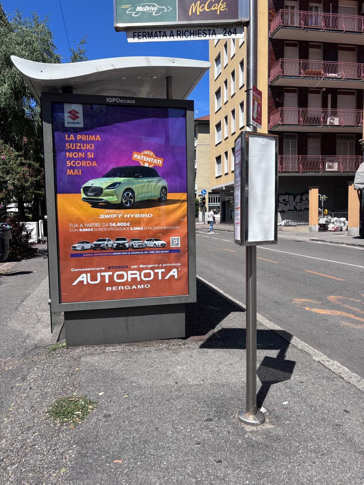 Autorota campagna pubblicitaria a Bergamo